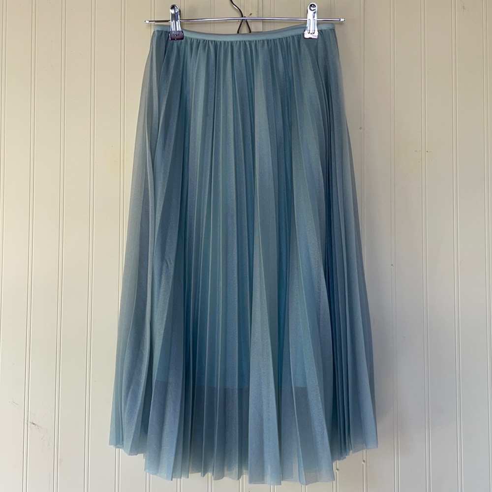 Mint midi skirt